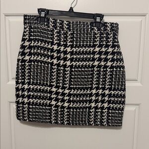 HYFVE Black & White Houndstooth Mini Skirt